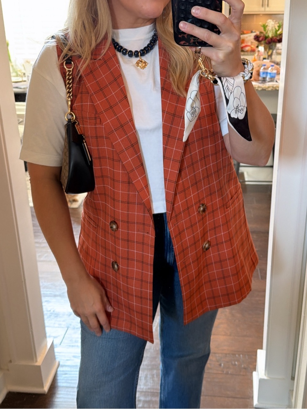 Hutch Classic Longline Plaid Vest from Anthropologie